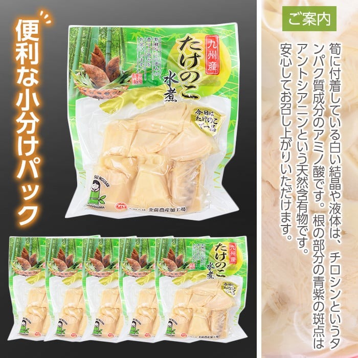 s556 たけのこ水煮 ブロック大詰め合わせ(計約1.2kg・約200g×6袋) 鹿児島 国産 タケノコ 竹の子 水煮 野菜 ブロック パック 煮物 炊き込みご飯  常温保存 常温【北薩農産加工場】