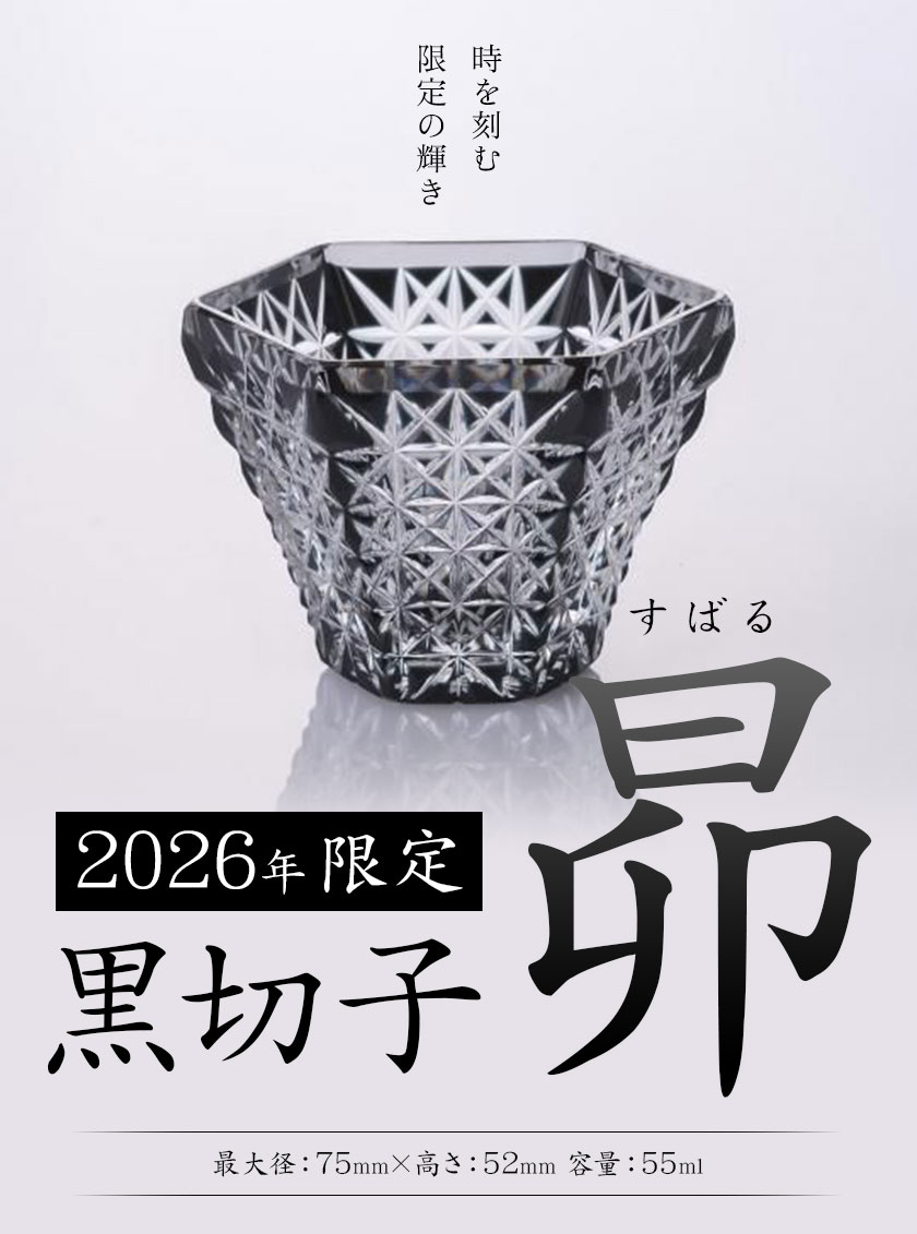 薩摩切子 2026 黒切子 昴 薩摩びーどろ工芸株式会社《90日以内に出荷予定(土日祝除く)》鹿児島県 さつま町 送料無料 伝統工芸 切子 さつま切子 グラス