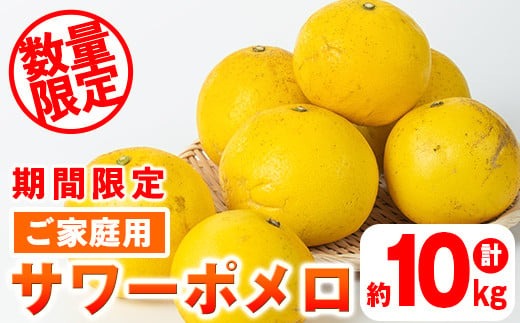 s570 《期間・数量限定》ご家庭用サワーポメロ(約10kg) 鹿児島 国産 九州産 果物 柑橘 フルーツ みかん 文旦 ボンタン ご家庭用 訳あり 【よしたか農園】