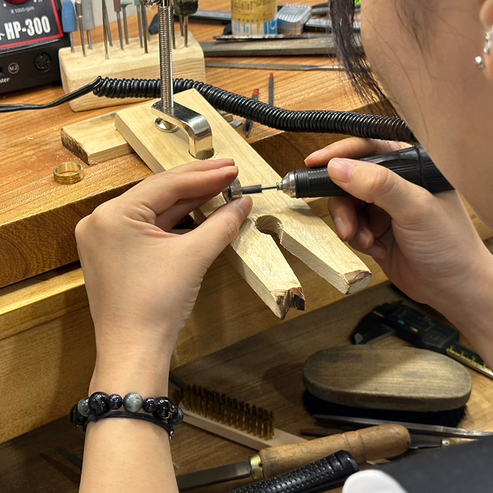 世界に一つのシルバーペアリング制作体験チケット（2名様分）k-smith-7156