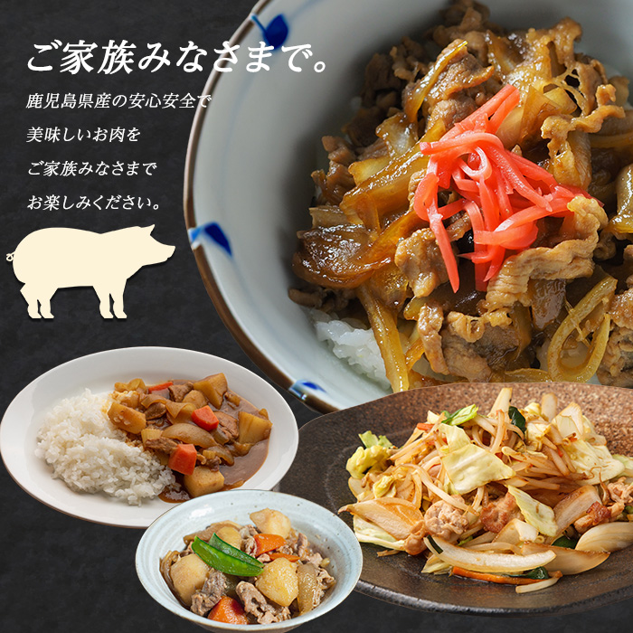 ＜訳あり＞ 鹿児島県産 豚小間切れ 2kg（200ｇ×10P） 豚肉 小分け 真空 冷凍 真空パック 国産 豚こま 豚コマ【まつぼっくり】matu-7228