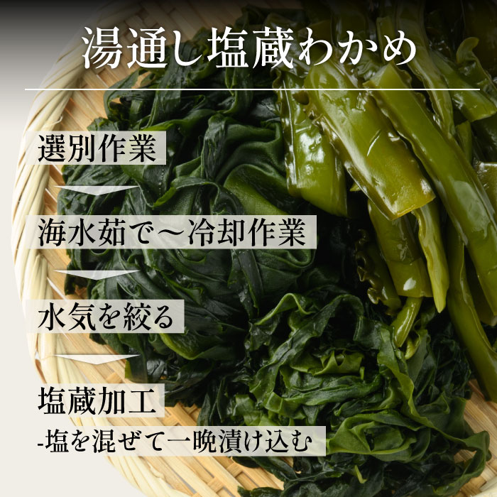 漁師が作った 野菜昆布と湯通し塩蔵わかめセット(計1.1kg)【菊栄丸水産】kiku-6003