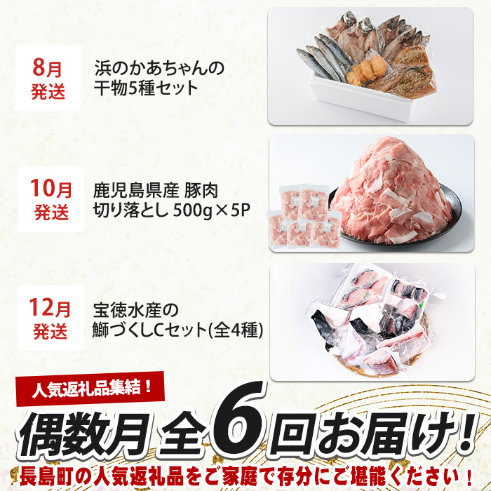 《偶数月発送全6回》全事業者 長島町スペシャル定期便  nagashima-1537