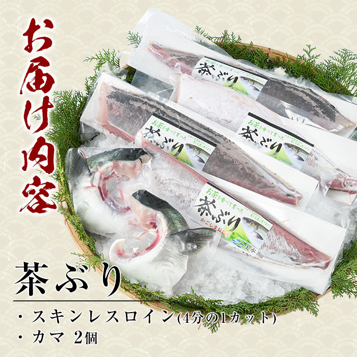 ブリカマ付！茶ぶり スキンレスロイン(1尾分・4分の1カット済)【ウスイ】 usui-7324R8