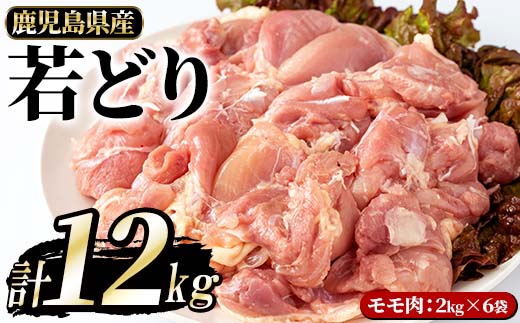 若どりモモ肉(計12kg・2kg×6袋)【まつぼっくり】matu-6096
