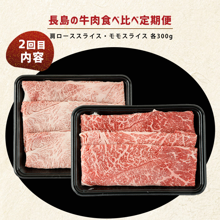 ＜定期便・毎月発送全3回＞ 長島の定期便【牛肉食べ比べ編】 nagashima-1522