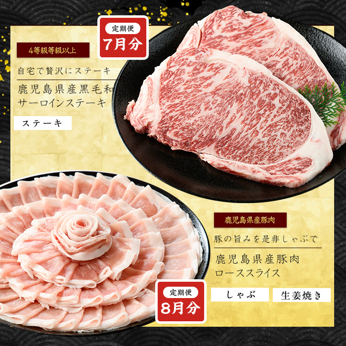 ＜定期便全6回＞黒毛和牛・豚肉ミックス定期便 総重量10kg以上 赤身 モモ 豚 ミンチ ロースかつ 豚肉 牛肉 切り落とし サーロイン 豚ロース しゃぶしゃぶ すき焼き 【スターゼン】starzen-1427