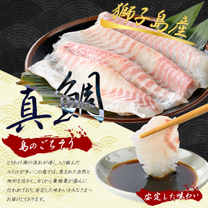 獅子島産 百年漁師の真鯛 スキンレスロイン4パック (1匹分) 【島のごちそう】gochi-7050R8