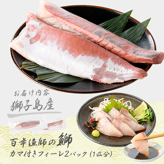 【先行予約】獅子島産 百年漁師の鰤 スキンレスロイン2パック (半身分) 【島のごちそう】gochi-7040R8