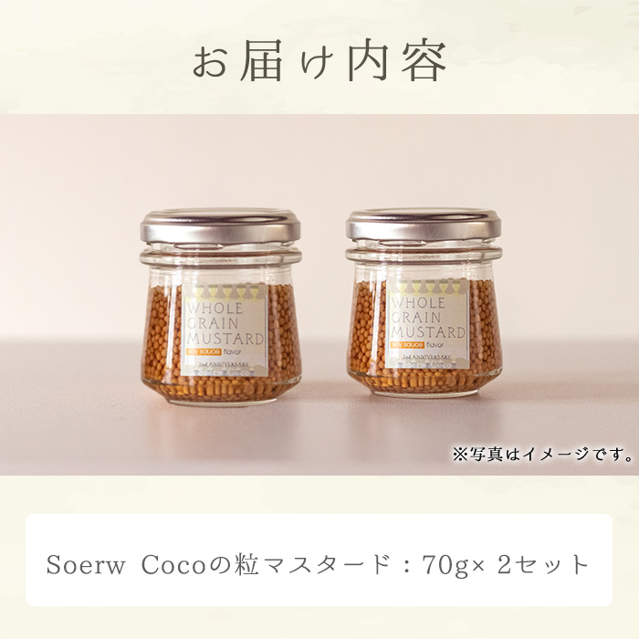 【0064209a】Soerw Cocoの粒マスタードおためしセット(70g×2セット) 調味料 からし 料理 【Food＆SpiceSoerwCoco】