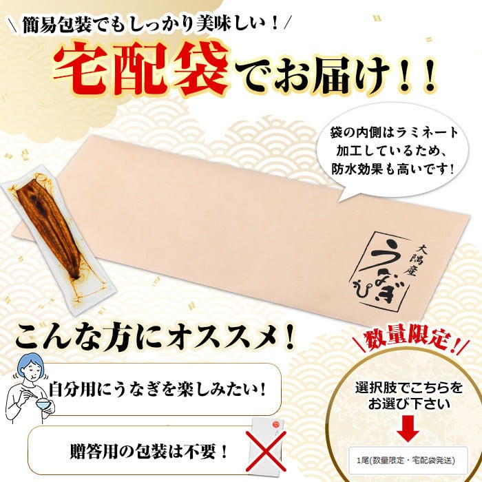 【0074325a】＜数量限定・宅配袋発送＞東串良町のうなぎ蒲焼(無頭)(1尾・約150g・タレ、山椒付) うなぎ 高級 ウナギ 鰻 国産 蒲焼 蒲焼き たれ 鹿児島 ふるさと お試し 【アクアおおすみ】