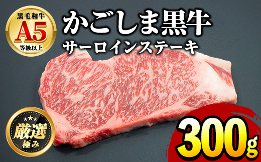 【0181710a】鹿児島県産黒毛和牛！A5等級サーロインステーキ(300g) 国産 牛肉 肉 冷凍 サーロイン 鹿児島 ステーキ 焼肉 BBQ バーベキュー 【前田畜産たかしや】