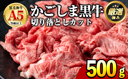 【0131703a】鹿児島県産黒毛和牛！A5等級の切り落とし(約500g)牛肉 肉 切落し 切り落し 和牛 冷凍 国産 お肉 牛丼 野菜炒め カレー 冷凍【前田畜産たかしや】