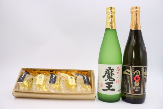 No.1271【期間限定】白玉醸造 魔王・白玉の露（4合瓶）と焼酎ゼリーの