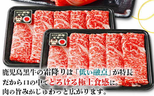 【鹿児島黒牛】リブロース スライス セット 約300g×2P W7001 | 国産 国産牛 鹿児島県 牛肉 黒牛 黒毛和牛 和牛 リブロース スライス すき焼き しゃぶしゃぶ 冷凍 産地直送 南大隅町 JA鹿児島きもつき