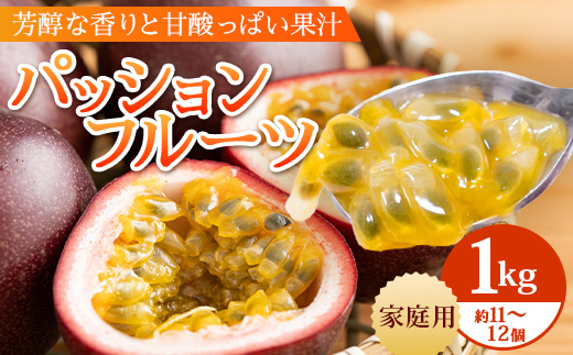 【2026年・先行予約】【訳あり品】家庭用パッションフルーツ1kg ( 約11～12個 )濱田農園 HB-707