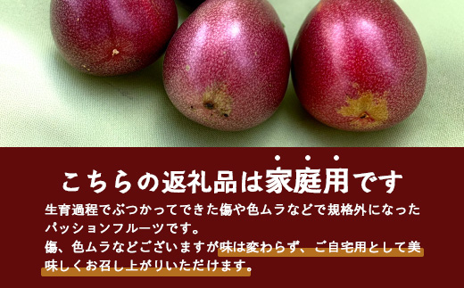 【2026年・先行予約】【訳あり品】家庭用パッションフルーツ2kg ( 約22～24個 )濱田農園 HB-708