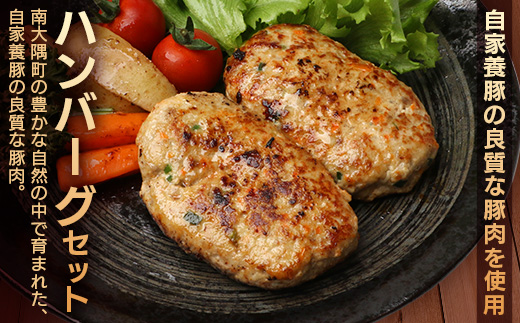 花の木農場 豚肉 ハンバーグ セット （100g×3個×6P） HK-4｜ 冷凍 ハンバーグ パック 豚肉 国産 ひき肉 お弁当 おかず 惣菜 手作り 農福連携 鹿児島県 南大隅町 第2花の木ファーム