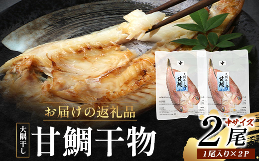 鹿児島県産 アマダイ 干物 (中サイズ1枚入り)×2パック ≪合計2枚≫［25センチ前後］PT-7 | 開き 大隅干し 冷凍 国産 鯛 甘鯛 ひもの 海鮮 新鮮 瞬間冷凍 産地直送 加工品 朝ご飯 おかず グルメ 鹿児島県 南大隅町 ピットスリー