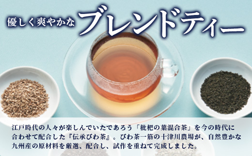 伝承びわ茶 ブレンドティー  (2.6g×5包入)×2パック　計10包入 TO-16-NP | 国産 びわ茶 甘茶 シナモン ガジュツ ハーブティー ティーバック 焙煎 紅茶 香ばしい スパイシー おいしい びわの葉 産地直送 ネコポス 鹿児島県 南大隅町 十津川農場　