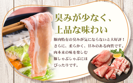 《全3回定期便》<2ヶ月に１回お届け> 花の木農場【豚しゃぶセット】3種 約900g HK-20│定期便 豚肉 しゃぶしゃぶ 豚しゃぶ スライス バラ ロース モモ 鍋 肉 国産 ノウフク 農福連携 鹿児島県 南大隅町 第2花の木ファーム