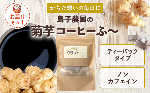 【福袋】白菊芋まるごと満喫３種セット SK-15-fb｜ コーヒー 菊芋 白色菊芋 コーヒー パウダー 菊芋せんべ ノンカフェイン 野菜茶 きくいも お茶 焙煎 ギフト グルメ 鹿児島県 南大隅町 島子農園 福袋