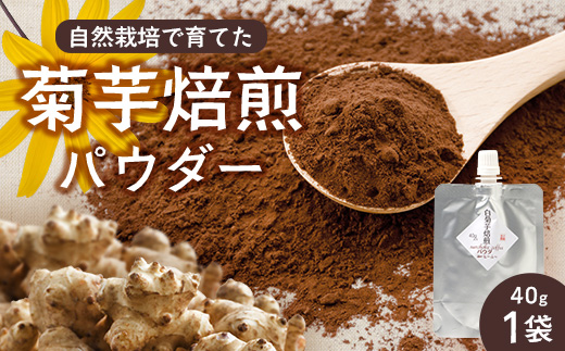 白色菊芋焙煎 パウダー （40g×1袋）SK-3｜ コーヒー 菊芋 パウダー ノンカフェイン 野菜茶 きくいも お茶 焙煎 ギフト グルメ お取り寄せ 鹿児島県 南大隅町 島子農園