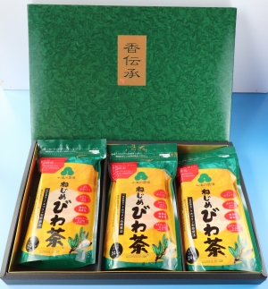 『ねじめびわ茶24』ティーバッグ【3袋化粧箱】 ノンカフェイン