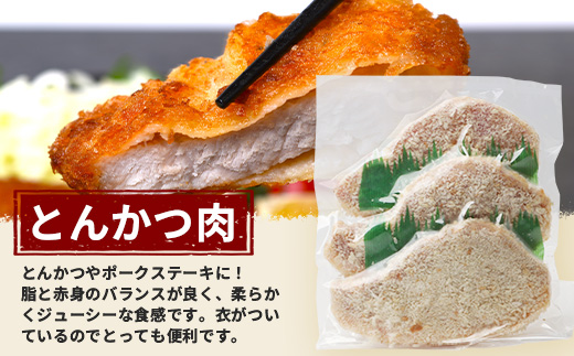 鹿児島県産 ひかり麦豚 ≪手作り惣菜セット≫ ハンバーグ(4個×2P) / メンチカツ(4個×2P) / とんかつ(3枚×1P) HM-706  | 肉 お肉 にく 豚肉 焼くだけ 揚げるだけ おかず お弁当 冷凍 パック 産地直送 小分け 鹿児島県 南大隅町