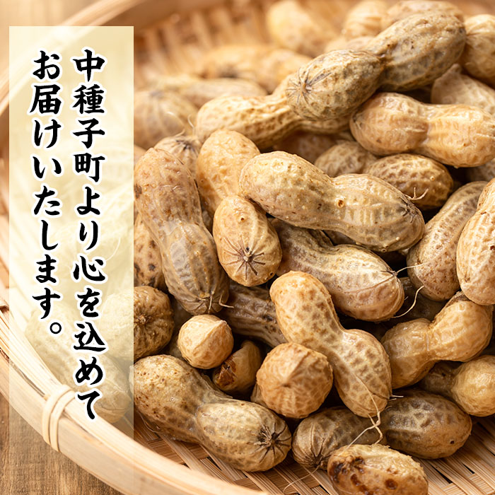 n061 種子島産の塩ゆで落花生(計1.5kg・500g×3P)【八千代】