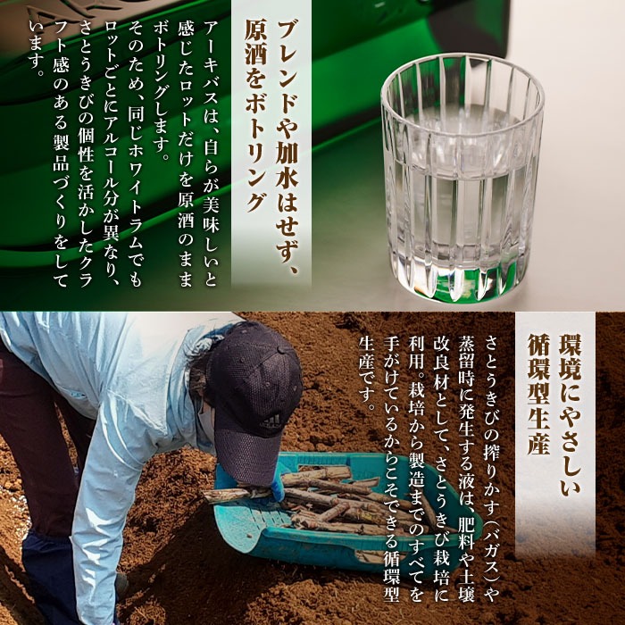 n417 種子島産の厳選さとうきび使用！国産クラフトラム「ARCABUZ BLANC NATURAL STRENGTH(アーキバス ブラン ナチュラルストレングス)」(700ml×2本) 鹿児島 種子島 ホワイトラム ラム モヒート カクテル オーガニック お酒 洋酒 【大東製糖種子島株式会社】