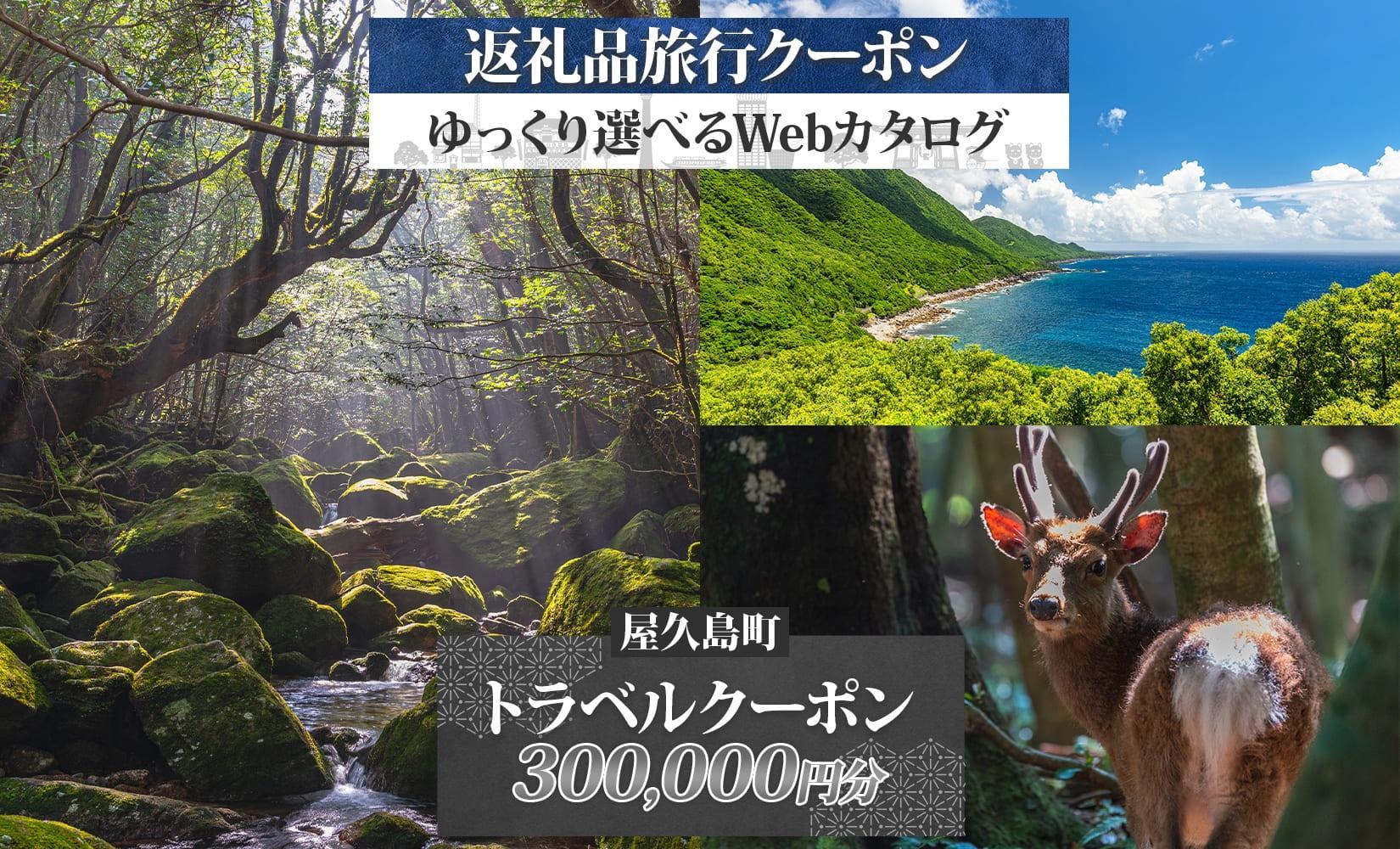 屋久島町 後から選べる旅行Webカタログで使える！ 旅行クーポン (300,000円分) 旅行券 宿泊券