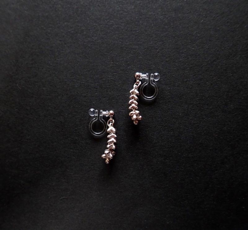 Ceder leaf （イヤリング／ノンホールピアス）【受注制作】