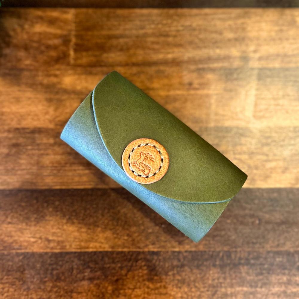 キーケースwith Cow グリーン