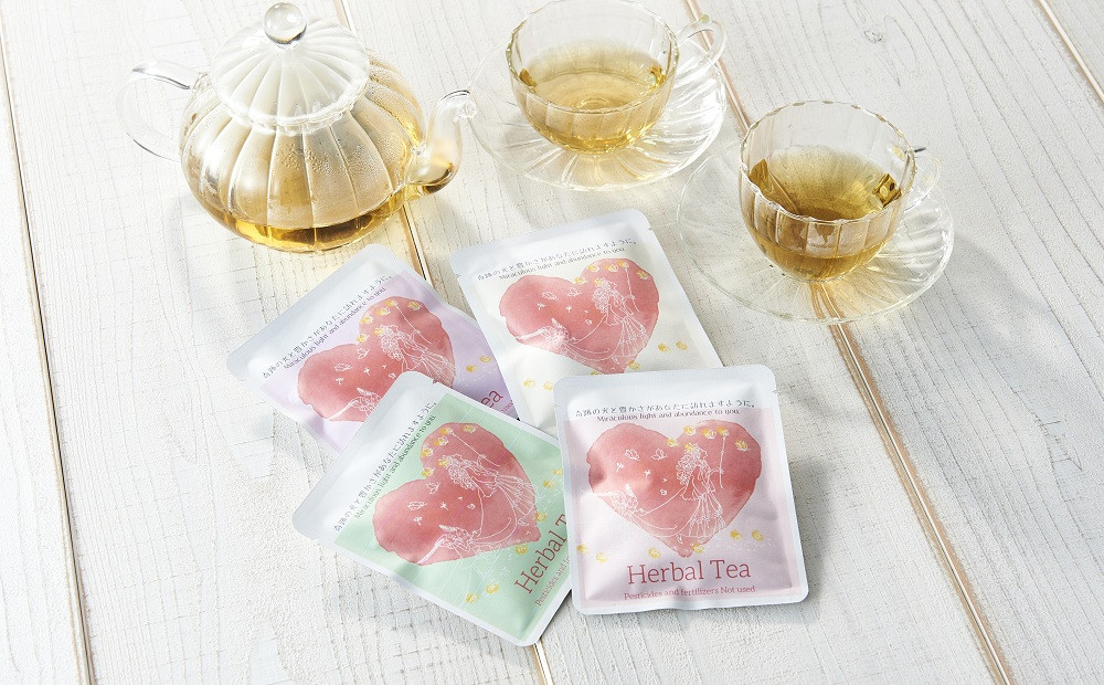 屋久島の祝福 季節のブレンドハーブティー4種 自然栽培 Blessings of Yakushima