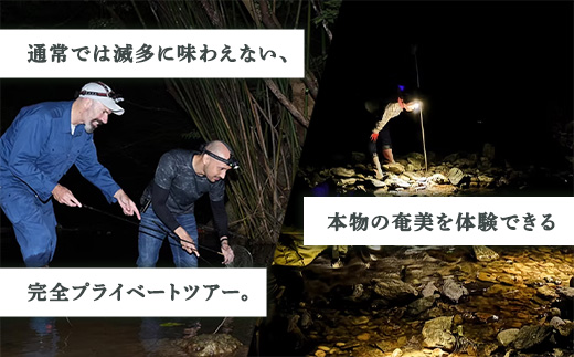 夕暮れタンガ捕り 体験 2名様 奄美大島 宇検村 鹿児島県 旅行 自然 冒険 完全プライベート
