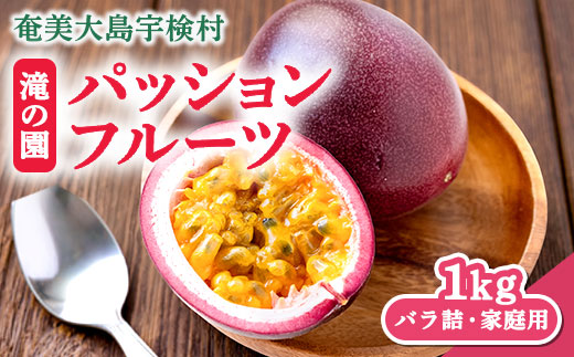 【先行予約】パッションフルーツ 家庭用 (バラ詰 1㎏) 【7月～9月頃出荷開始】 リリコイ 果物 フルーツ デザート 人気 南国 デザート 奄美大島 宇検村 鹿児島