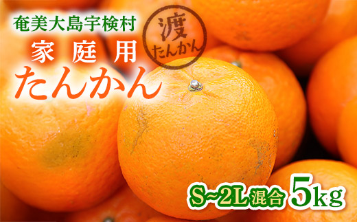 【予約・数量限定】2026年2月～出荷予定 【家庭用】奄美大島産たんかん5kg S~2Lサイズ混合 渡タンカン農園 もぎたて 旬をお届け