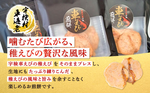 車えび 稚えび 煎餅(20g×2袋) 奄美 大島 宇検村 鹿児島県 海老 車えび エビ おつまみ 送料無料 プチ返礼品
