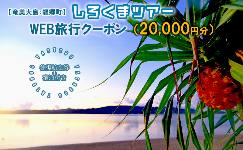 【奄美大島：龍郷町】しろくまツアーで利用可能なWEB旅行クーポン（20000円分）