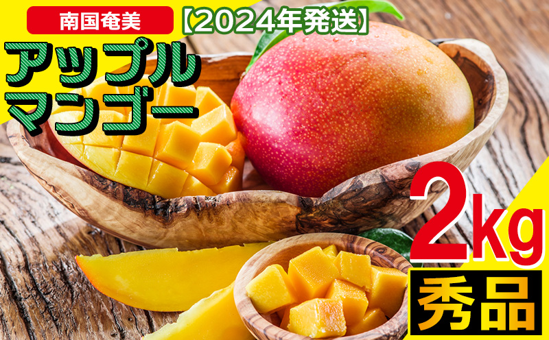 南国奄美の秀品アップルマンゴー 2kg【2024年発送】