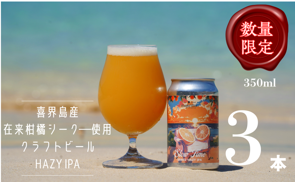 クラフトビールSlow Time ３本　5.5%　350ml