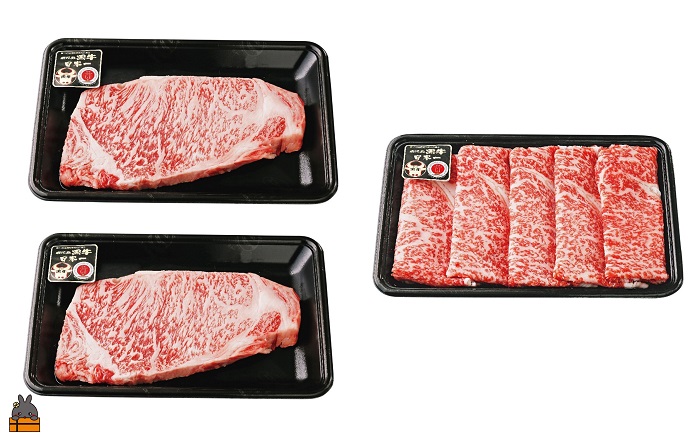 《和牛日本一獲得》和牛日本一獲得 5等級 これが!!鹿児島黒牛 サーロインステーキ＆リブロースすき焼き（サーロイン400g（200g×2P）＆リブロース300g) ( 5等級 黒牛 黒毛和牛 牛肉 日本一 全国和牛能力共進会 徳之島 奄美 鹿児島 すき焼き しゃぶしゃぶ スライス ステーキ 霜降り 食べ比べ JA食肉かごしま )