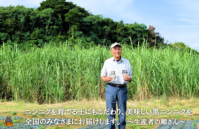 ～こだわりの小粒が魅力！～徳之島産黒ニンニク（100g） ( にんにく 健康食品 黒にんにく 自家栽培 徳之島 奄美 世界自然遺産 野菜 こだわり 完熟肥料 安心 安全 長寿 デコチャン農園 甘み フルーツのような美味しさ レターパック配送 ポストイン )