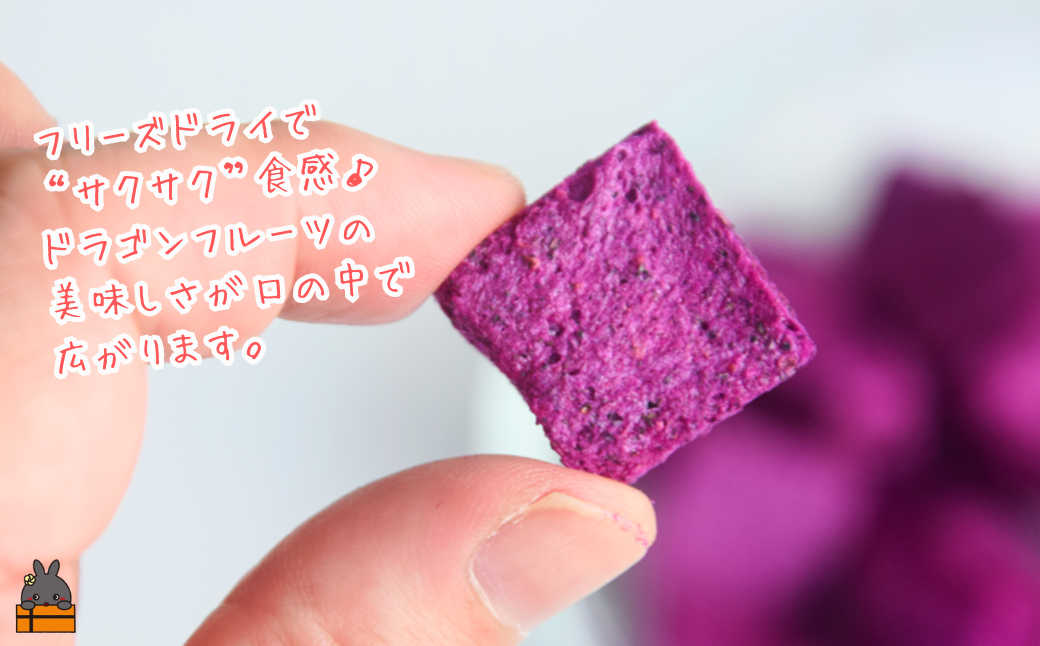 ドラゴンフルーツ 徳之島 宝赤（ほうせき）フリーズドライ（チップス＆キューブ各1袋）（ フルーツ 果物 フリーズドライ ドラゴンフルーツ 徳之島 奄美 鹿児島 アグリ嶺山 ）