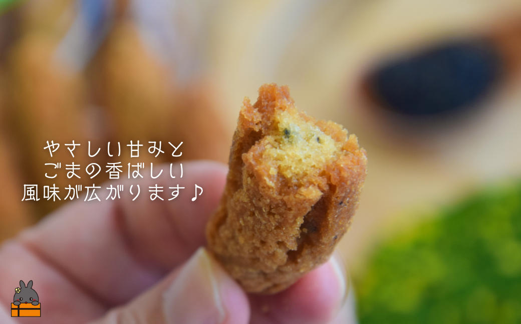 ごまの風味が美味しい！のんちゃんChi 徳之島ドーナツ（ごま2袋）（20個） （ お菓子 スイーツ ドーナツ 棒ドーナツ アンダギー ごま ゴマ 黒糖 黒砂糖 さとうきび 徳之島 奄美 鹿児島 おやつ オススメ 美味しい ）