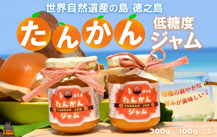 徳之島産完熟たんかん使用！低糖度の徳之島たんかんジャム（100g×2） （ たんかん タンカン 完熟 ジャム パン 朝ごはん 果物 フルーツ 柑橘 徳之島 奄美 鹿児島 美味しい キッチンこころ ）