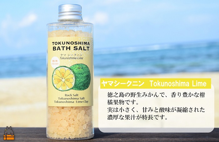 南の島育ちの素敵なバスソルト TOKUNOSHIMA BATH SALT（ヤマシークニン2本） ( シークニン ヤマシークニン 柑橘 野みかん バスソルト 入浴剤 お風呂 美容 日用品 徳之島 奄美 鹿児島 リラックス 島素材 こだわり あたたまる )