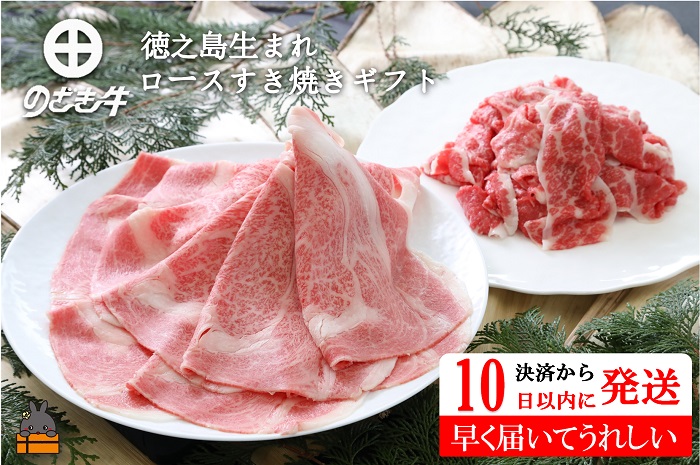 《決済後10日以内に発送！》徳之島が世界に誇る“のざき牛”ロースすき焼きギフト ( 早期お届け 10日以内発送 年末 年始 黒毛和牛 年賀 ご馳走 最高級 お正月 家族 パーティー 美味しい 絶品 プレミアム 鍋 )