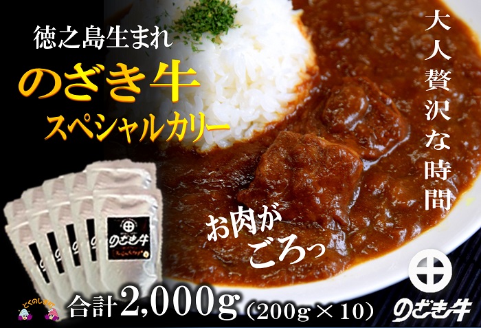 大人贅沢な「徳之島“生まれ”のざき牛」が“ごろっ”と入ったスペシャルカリー（10食） ( カレー のざき牛 鹿児島黒毛和牛 スパイシー レトルト 徳之島 奄美 鹿児島 美味しい 人気 大人の味 ごろっと )